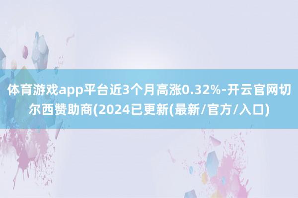 体育游戏app平台近3个月高涨0.32%-开云官网切尔西赞助商(2024已更新(最新/官方/入口)