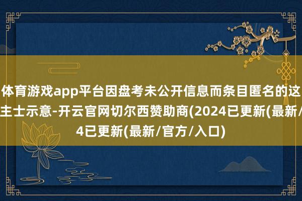 体育游戏app平台因盘考未公开信息而条目匿名的这些知情东谈主士示意-开云官网切尔西赞助商(2024已更新(最新/官方/入口)