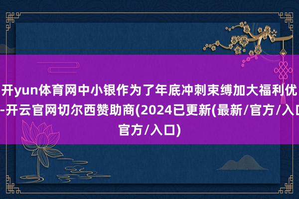 开yun体育网中小银作为了年底冲刺束缚加大福利优惠-开云官网切尔西赞助商(2024已更新(最新/官方/入口)